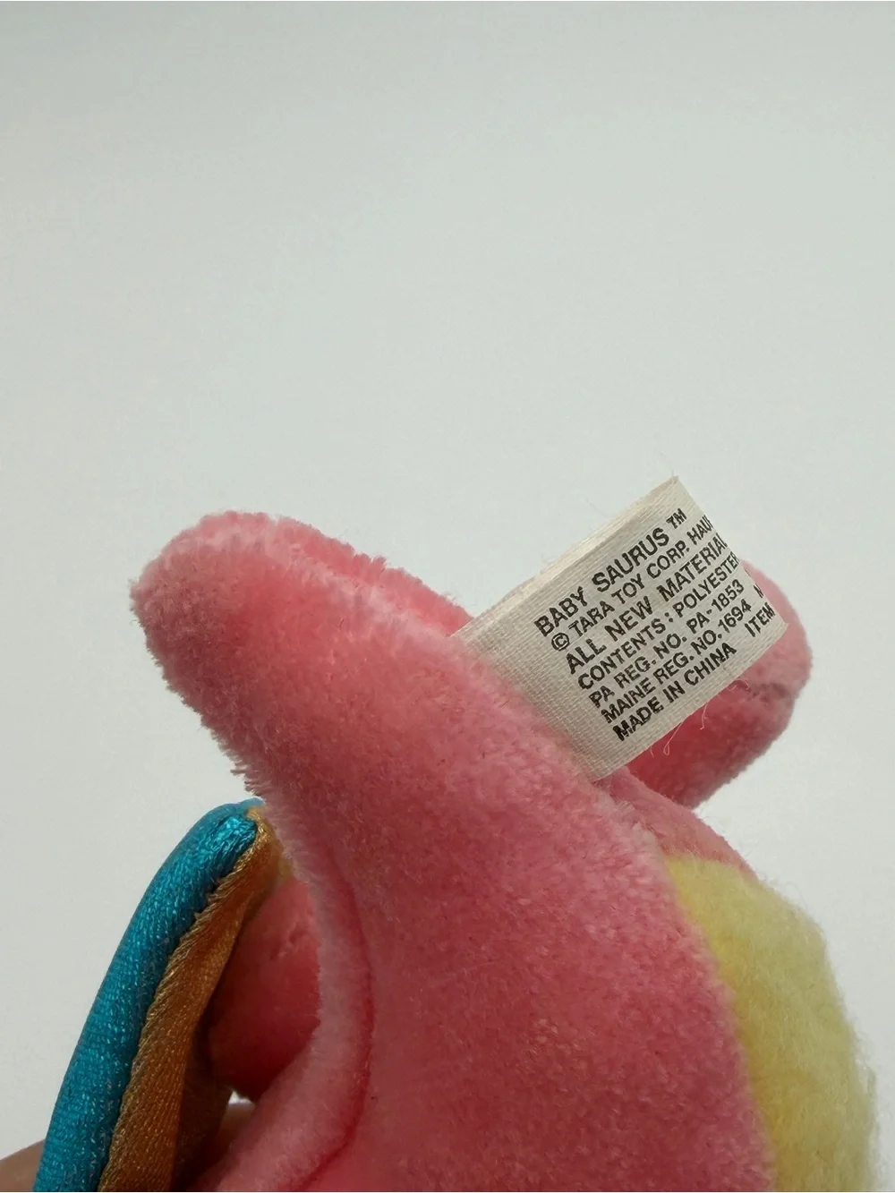 Vintage 1986 Tara Toys Kuddlee Baby Saurus Dinosaur Plush